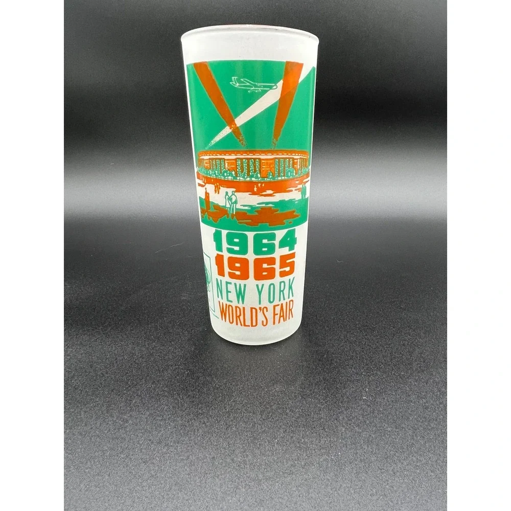 1964-65 NY World's Fair Souvenir Glass: Shea Stadium Collectible Barware